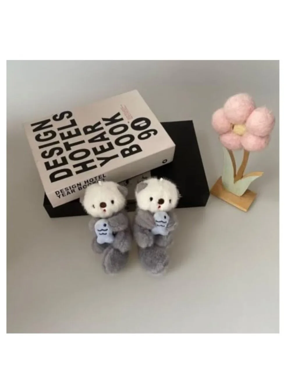 Plush Otter Keychain Charm Bag Accessory Cute Animal Gift for Backpack